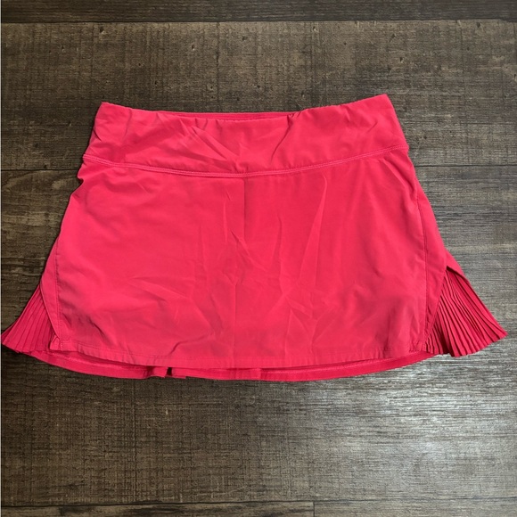 LULULEMON Play Off the Pleats Skirt Coral Pink Tennis Running Size 6 - Picture 5 of 14